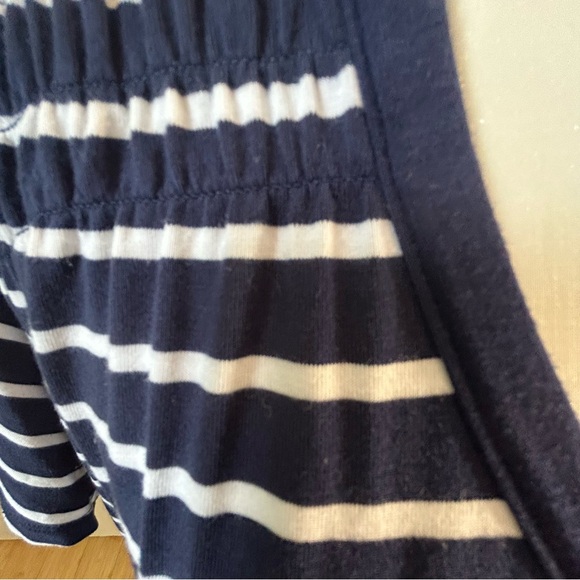 NWOT Market & Spruce navy blue white stripes v-neck soft tee Size 2X - Picture 9 of 11